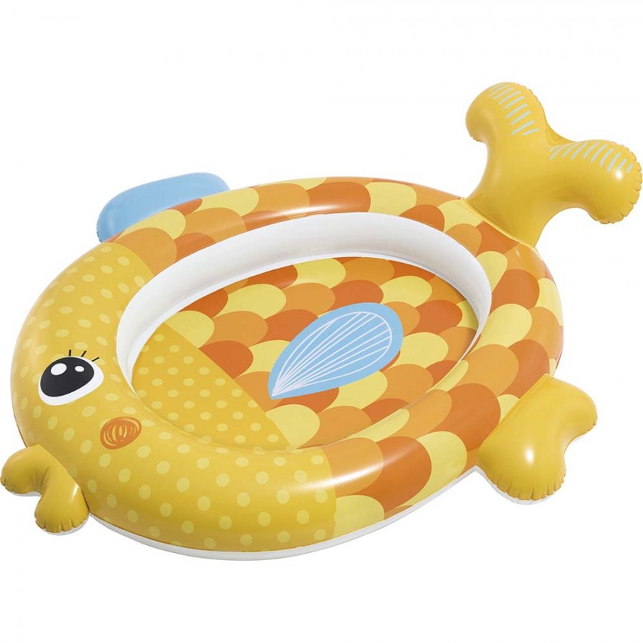 ΦΟΥΣΚΩΤΗ Πισίνα Παιδική 140x124x34cm Friendly Goldfish Baby Pool INTEX 57111 Φουσκωτά και Στρώματα Θαλάσσης