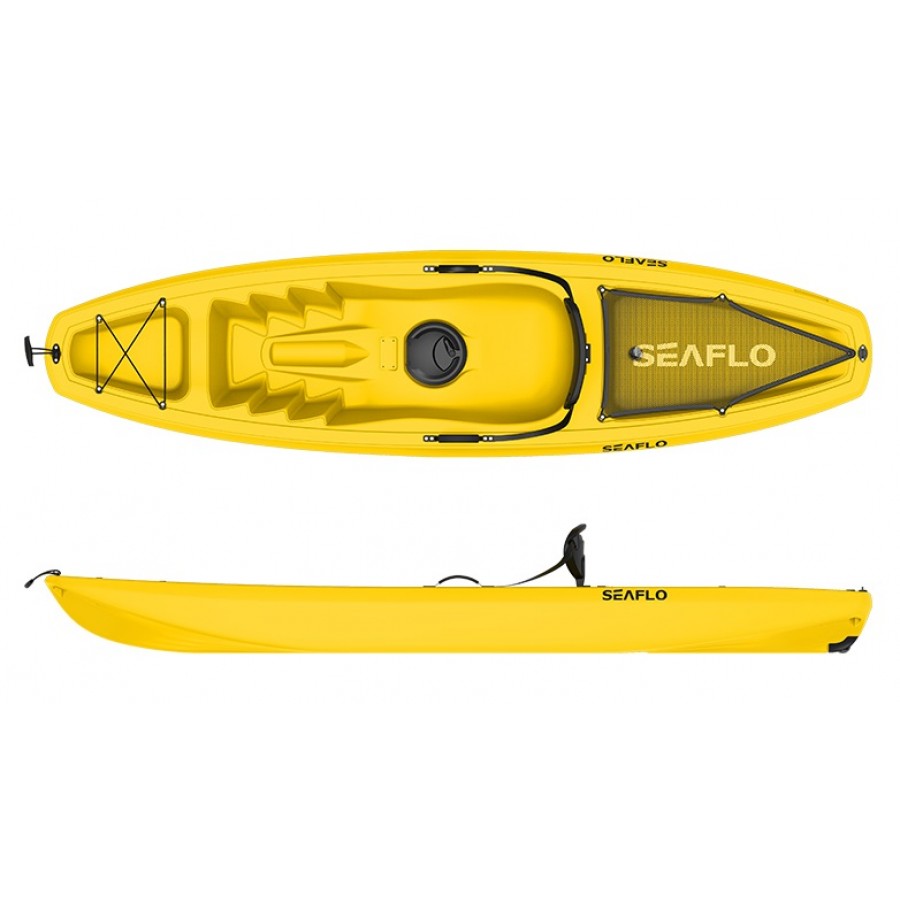 ΚΑΝΟ Kayak Πλαστικό 1 Ατόμου Κίτρινο L266xW66xD25cm  72-34863-13  Seaflo  Κανό Καγιάκ Πλαστικά