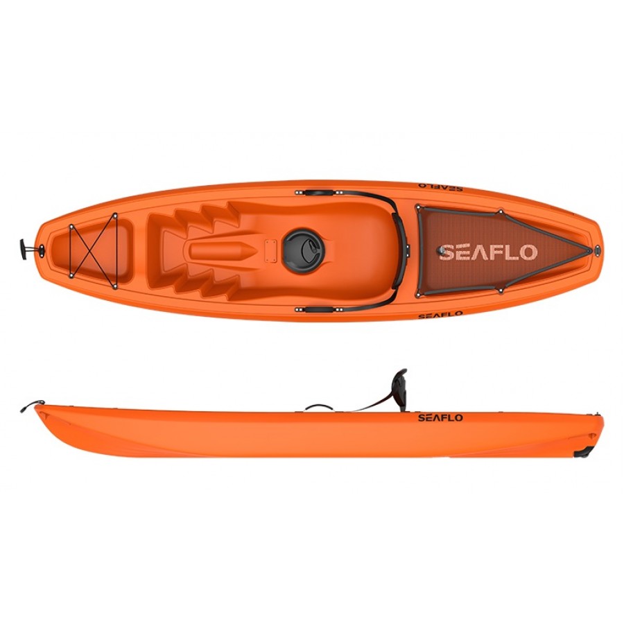 ΚΑΝΟ Kayak Πλαστικό 1 Ατόμου Πορτοκαλί L266xW66xD25cm 72-34863-2 Seaflo Κανό Καγιάκ Πλαστικά