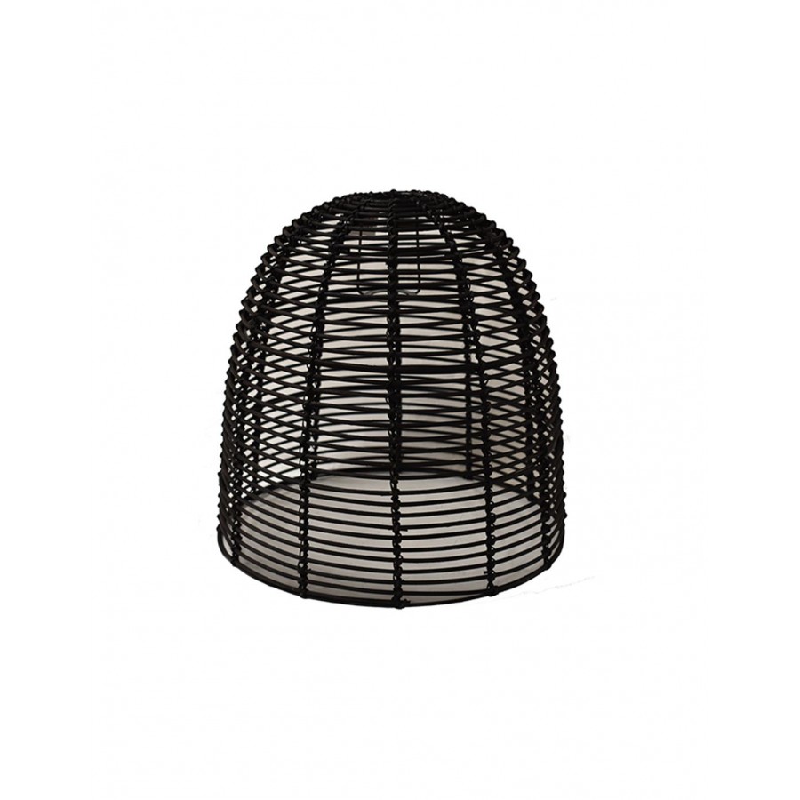 Φωτιστικό καπέλο οροφής rattan μαύρο 40Χ40,5