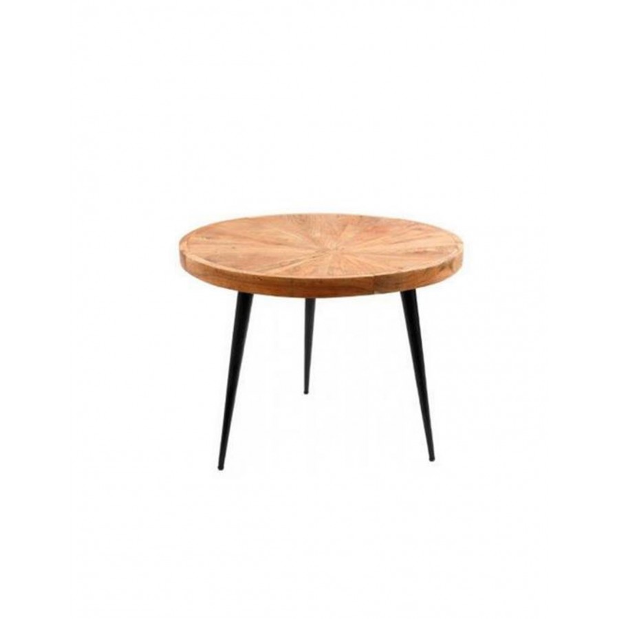 Τραπέζι ξύλινο ακακίας με μεταλ.πόδια 47X60