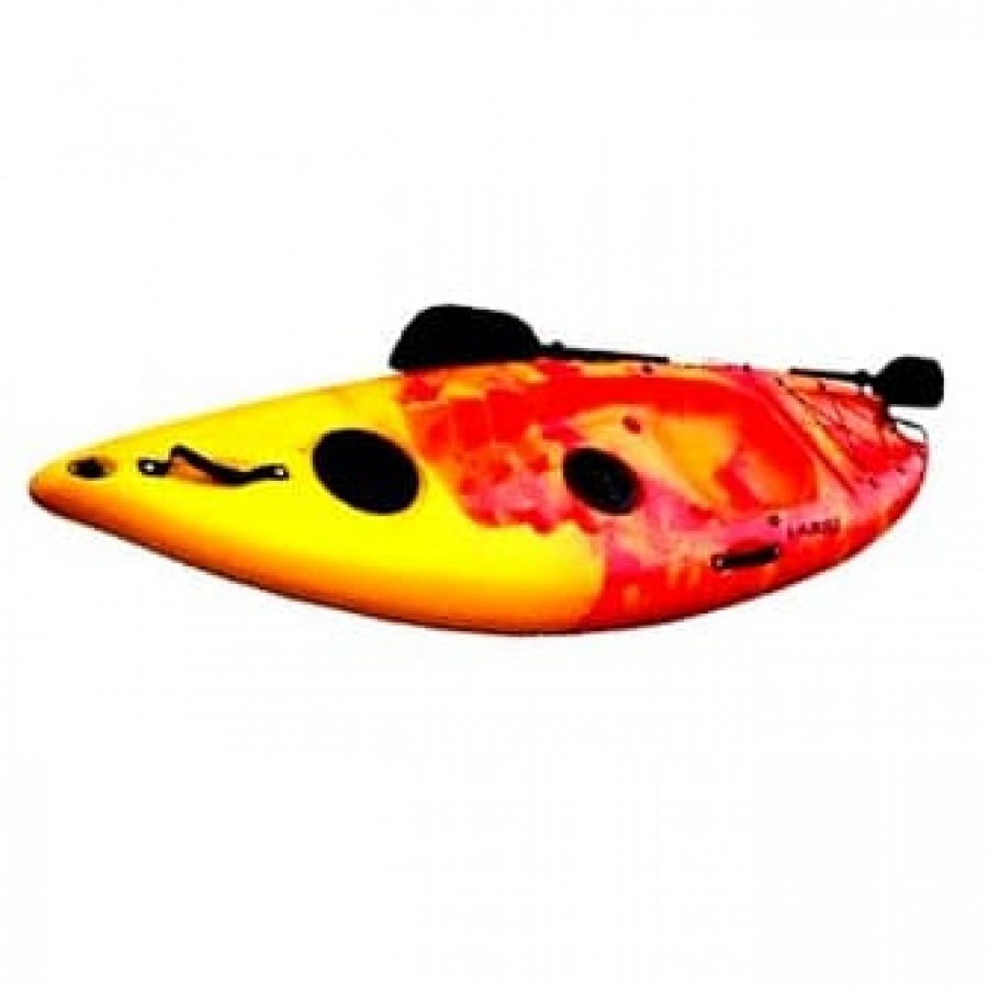 ΚΑΝΟ Kayak Πλαστικό 260x24cm Κίτρινο/Κόκκινο GOBO Wave SOT 0100-0101 Κανό Καγιάκ Πλαστικά