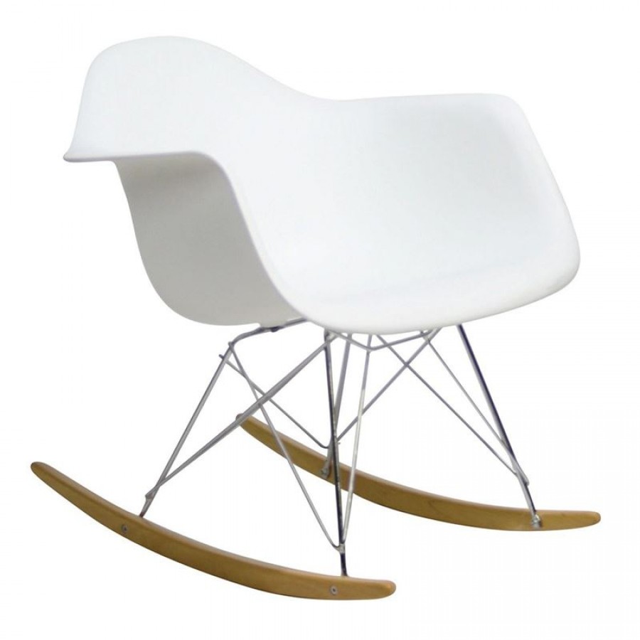 ALEA Rocky Πολυθρόνα Χρώμιο, Πολυπροπυλένιο Άσπρο 64x69x70cm Woodwell ΕΜ131,1 Καρέκλες