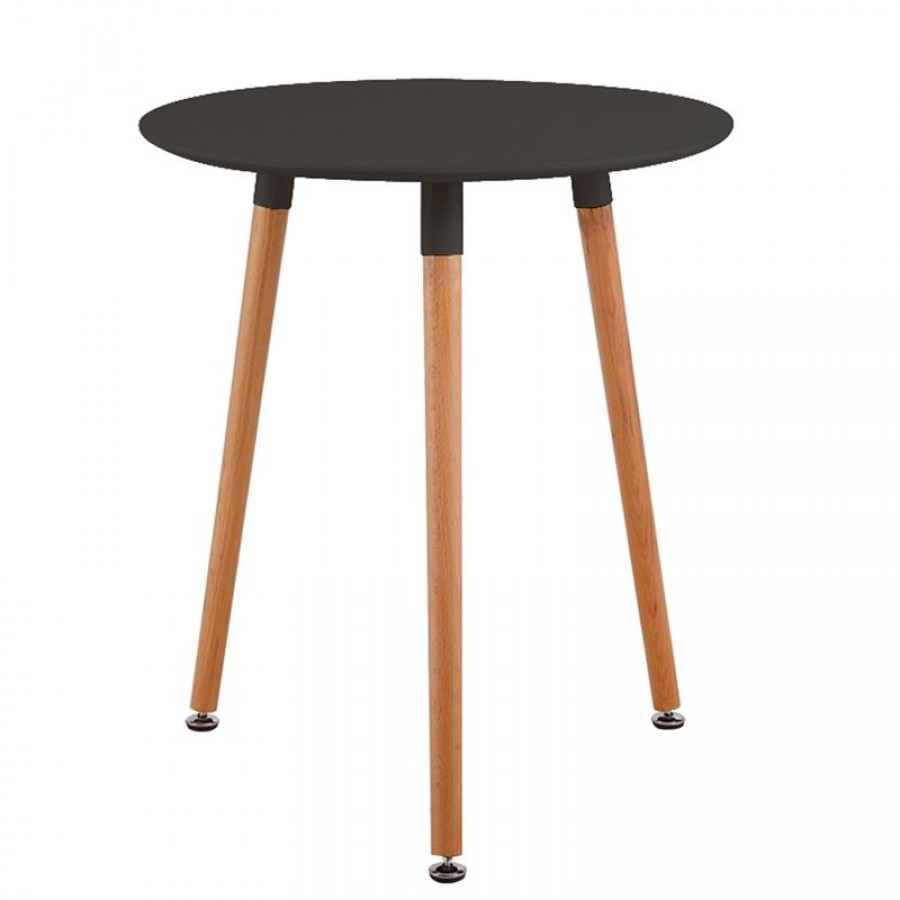 ART Τραπέζι Οξυά Φυσικό, MDF Μαύρο Φ60 H.70cm Woodwell Ε7089,2 Τραπέζια Τραπεζαρίας
