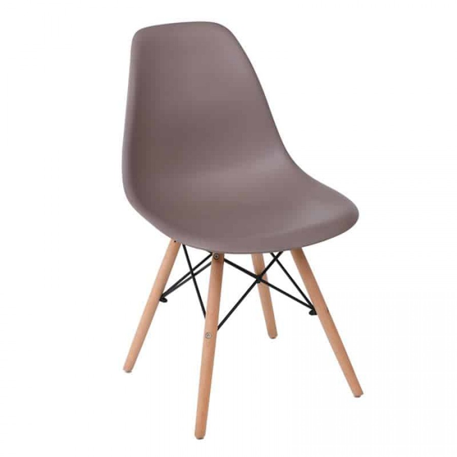 ART Wood Καρέκλα Ξύλο - PP Sand Beige 46x52x82cm Woodwell ΕΜ123,91W Καρέκλες