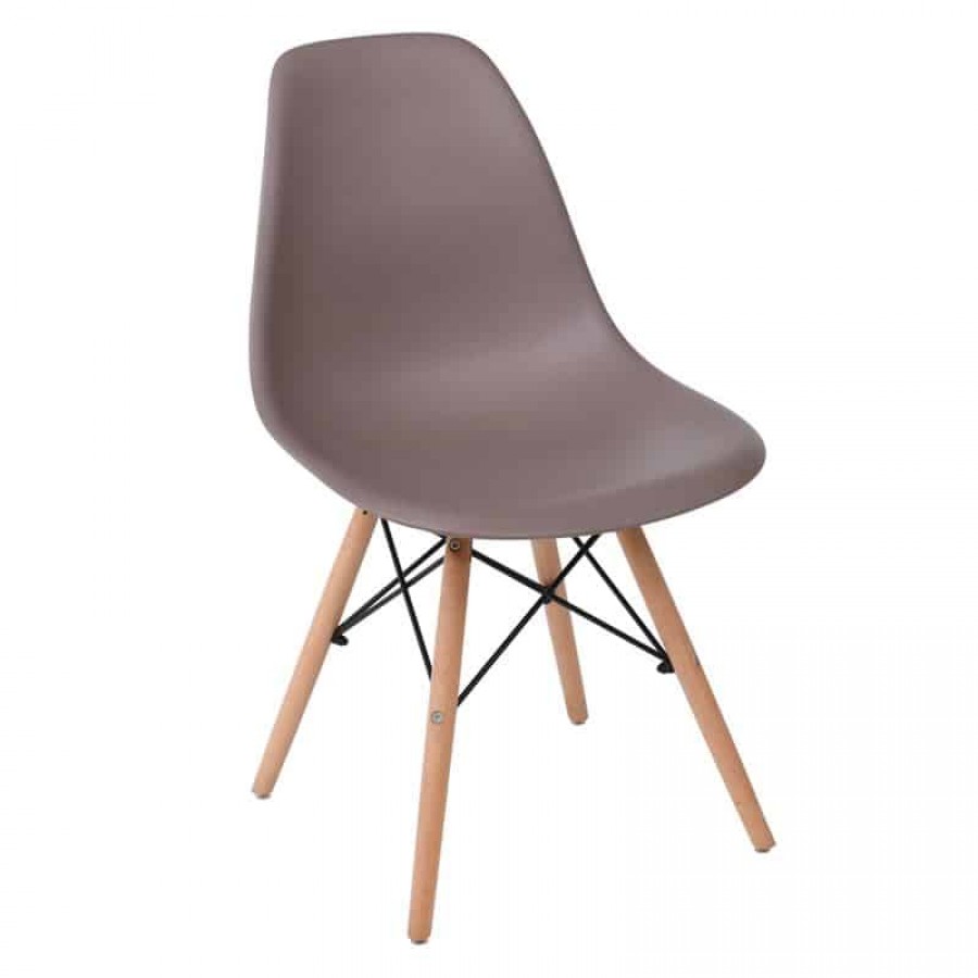 ART Wood Καρέκλα Τραπεζαρίας Κουζίνας Ξύλο - PP Sand Beige 46x53x81cm Woodwell ΕΜ123,9P Καρέκλες
