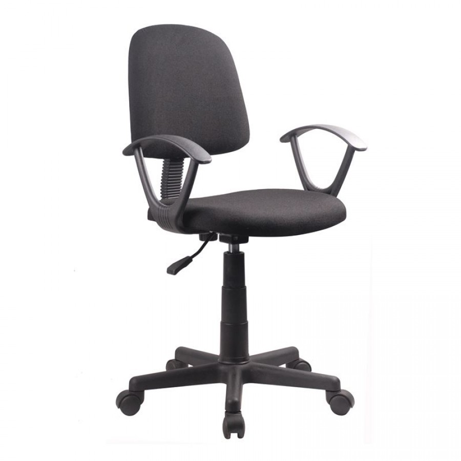 BF430 Πολυθρόνα Γραφείου Ύφασμα Μαύρο 55x53x80/90cm Woodwell ΕΟ224,7 Καρέκλες Γραφείου