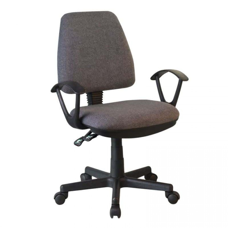 BF503 Πολυθρόνα Γραφείου Ύφασμα Γκρι 61x56x92/104cm Woodwell ΕΟ223,6 Καρέκλες Γραφείου