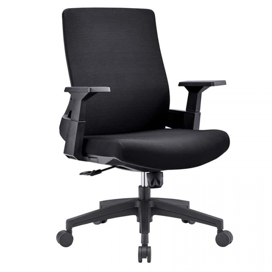 BF8950 Πολυθρόνα Γραφείου Mesh Μαύρο, Ύφασμα Μαύρο 64x64x98/110cm Woodwell ΕΟ529,10 Καρέκλες Γραφείου