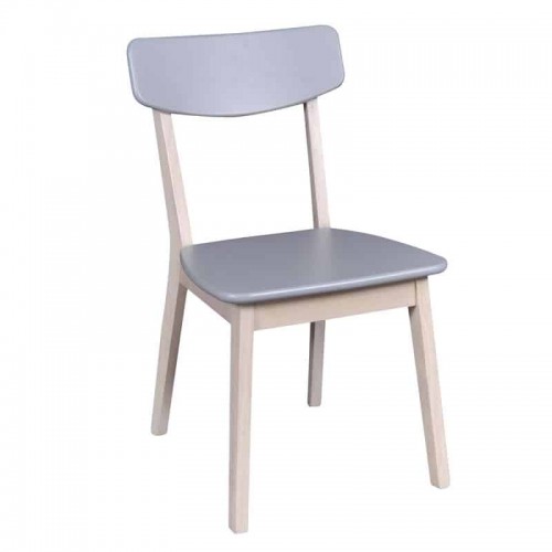 Σετ 2 τεμαχίων CALVIN Καρέκλα White Wash - Γκρι 45x52x80cm Woodwell Ε7786,1