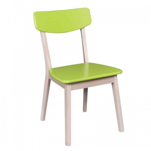 CALVIN Καρέκλα White Wash - Πράσινο 45x52x80cm Woodwell Ε7786,2
