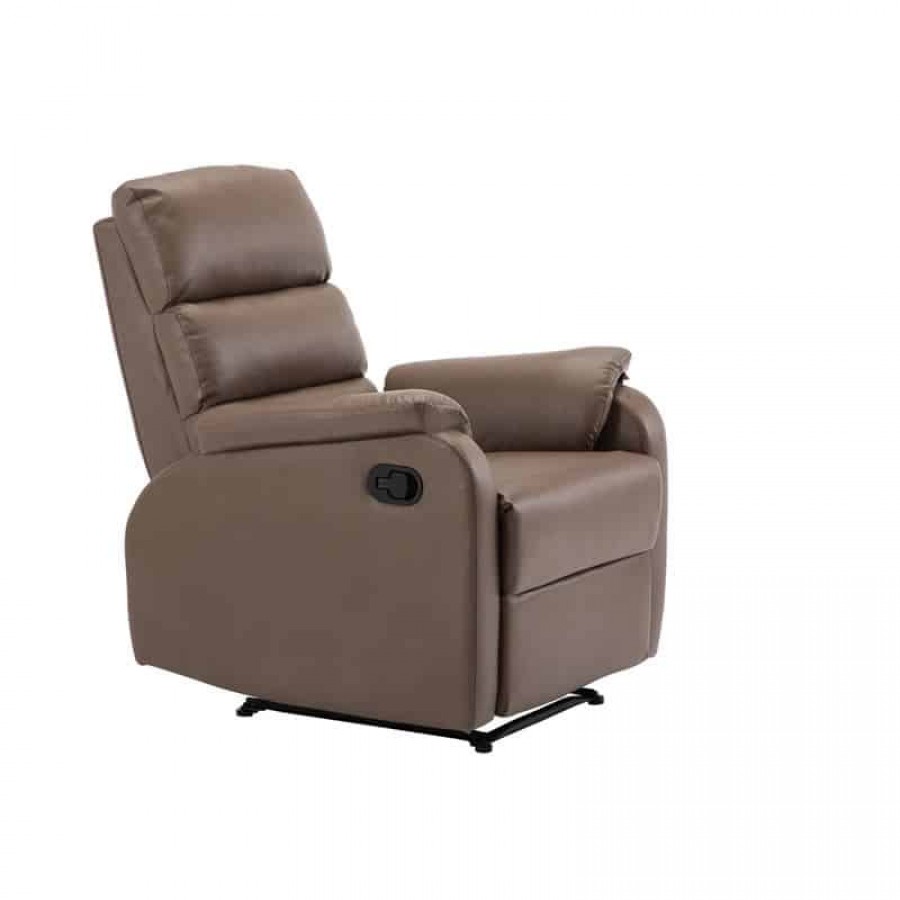 COMFORT Πολυθρόνα Relax Σαλονιού - Καθιστικού PU Cappuccino 79x97x101cm Woodwell Ε9732,4 Πολυθρόνες
