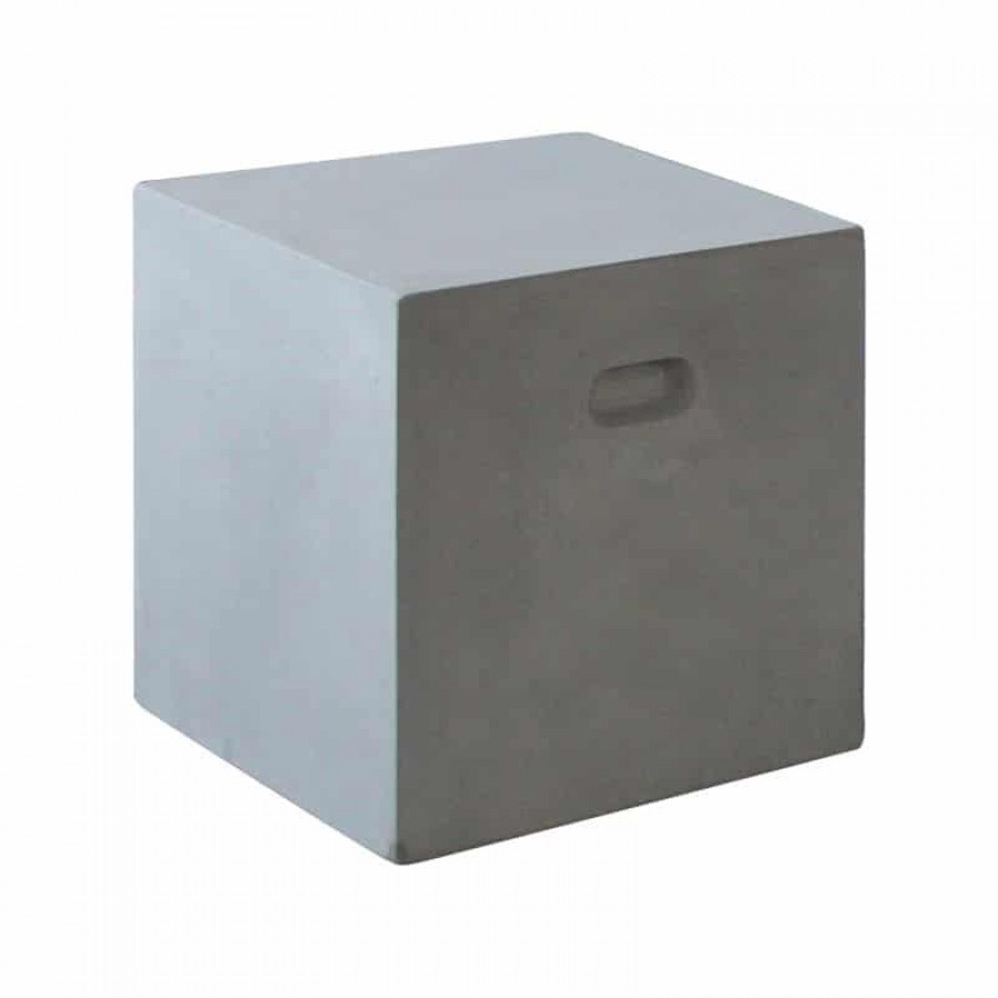 CONCRETE Cubic Σκαμπό Κήπου - Βεράντας, Cement Grey 37x37x40cm Woodwell Ε6203 Bar Τραπέζια & Σκαμπώ