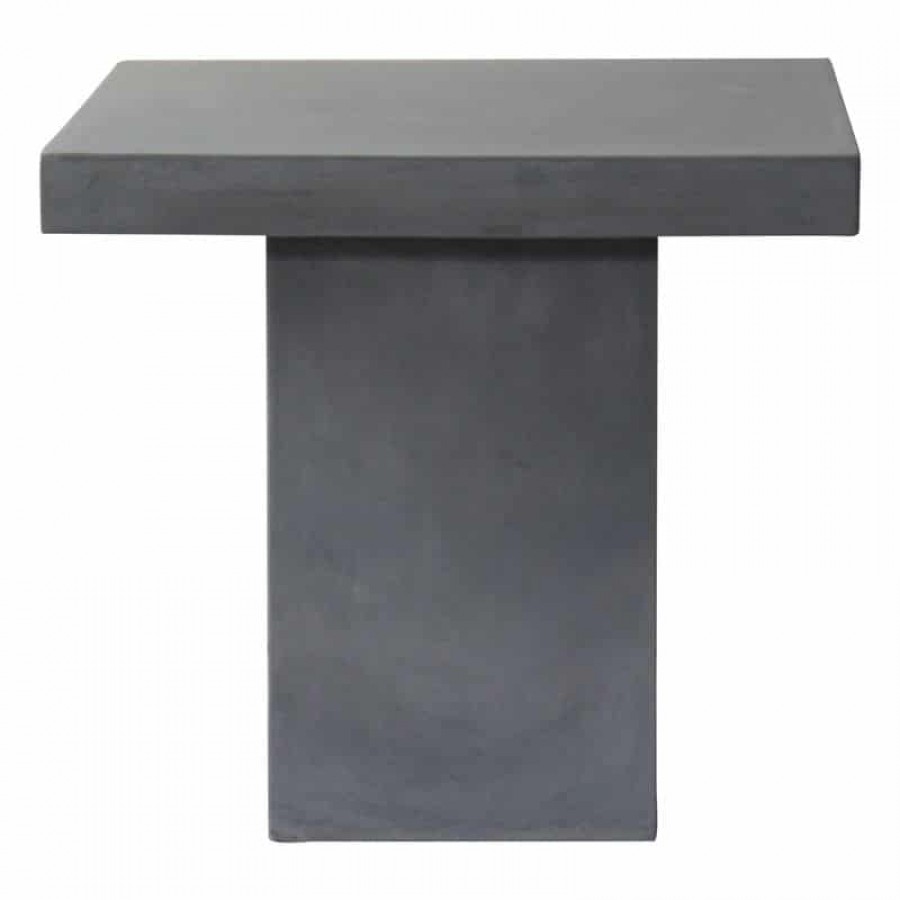CONCRETE Cubic Tραπέζι Κήπου - Βεράντας, Cement Grey 80x80x75cm Woodwell Ε6208 