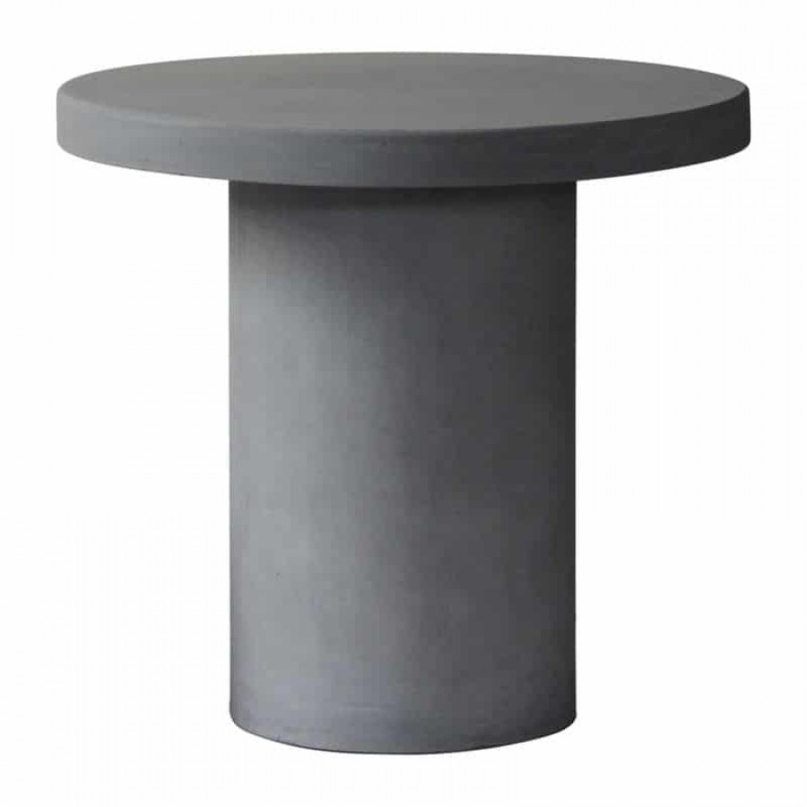 CONCRETE Cylinder τραπέζι Cement Grey Φ80cm H.75cm Woodwell Ε6207 Bar Τραπέζια & Σκαμπώ