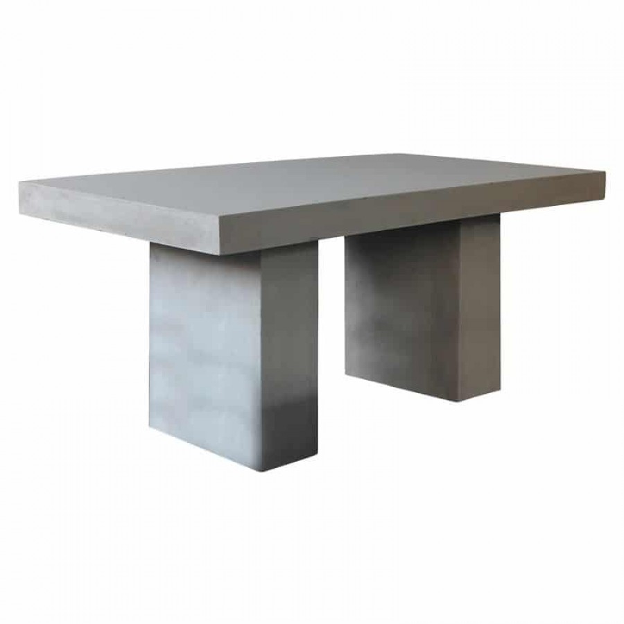CONCRETE Τραπέζι Cement Grey 160x90x75cm Woodwell Ε6201 Τραπεζια Κήπου