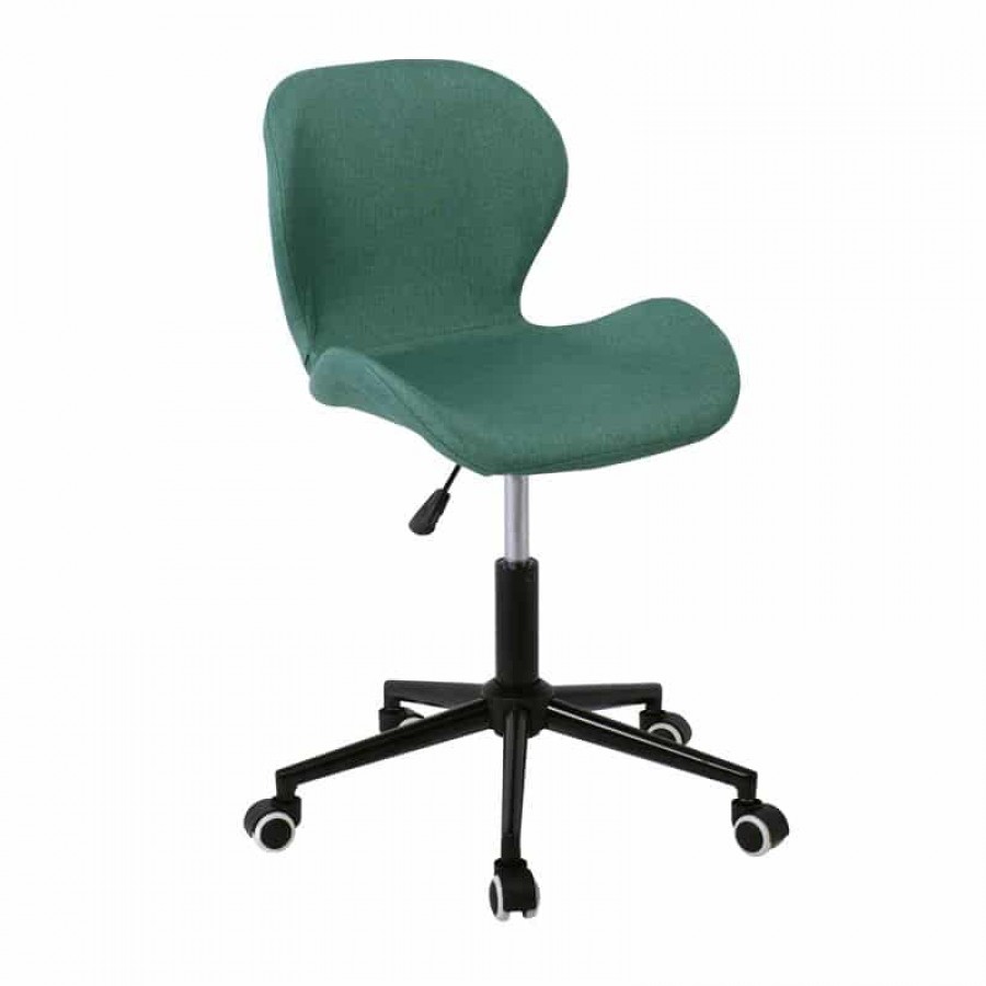 DOT Καρέκλα Γραφείου, Βάση Μέταλλο Βαφή Μαύρο, Ύφασμα Petrol ( Συσκ.2 ) 48x49x75/85cm Woodwell ΕΟ200,3 Καρέκλες Γραφείου