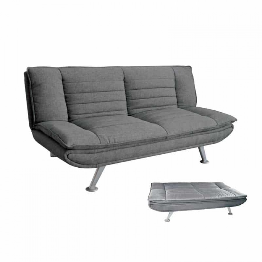 ELVIRA Καναπές - Κρεβάτι Σαλονιού - Καθιστικού, Ύφασμα Γκρι 183x88x85cm Bed:183x109x43cm Woodwell Ε9436,3 Καναπέδες