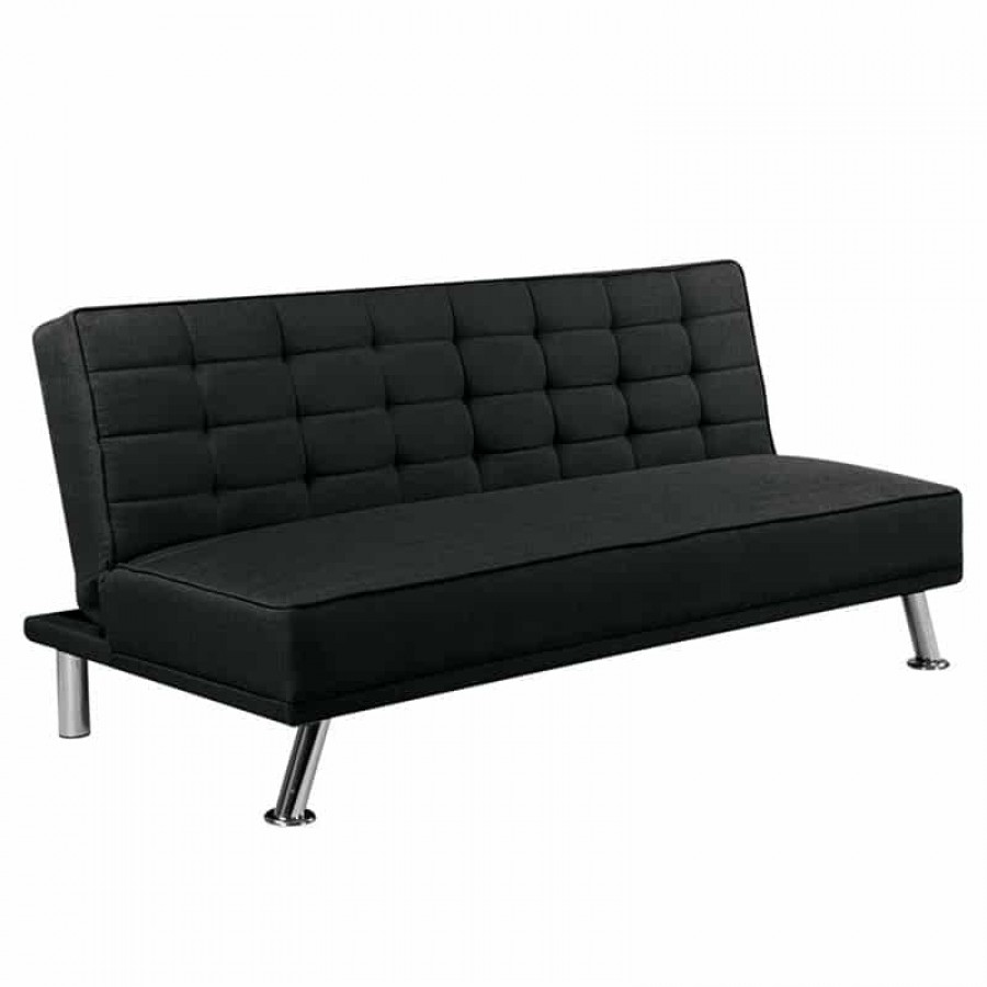 EUROPA Καναπές - Κρεβάτι Σαλονιού Καθιστικού, Ύφασμα Μαύρο 176x82x80cm Bed:176x102x40cm Woodwell Ε9689,3 Καναπέδες