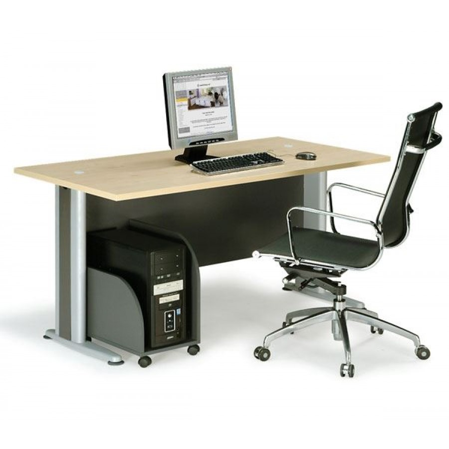 BASIC Γραφείο Απόχρωση Dark Grey - Beech 150x80x75cm Woodwell ΕΟ997 Γραφεία