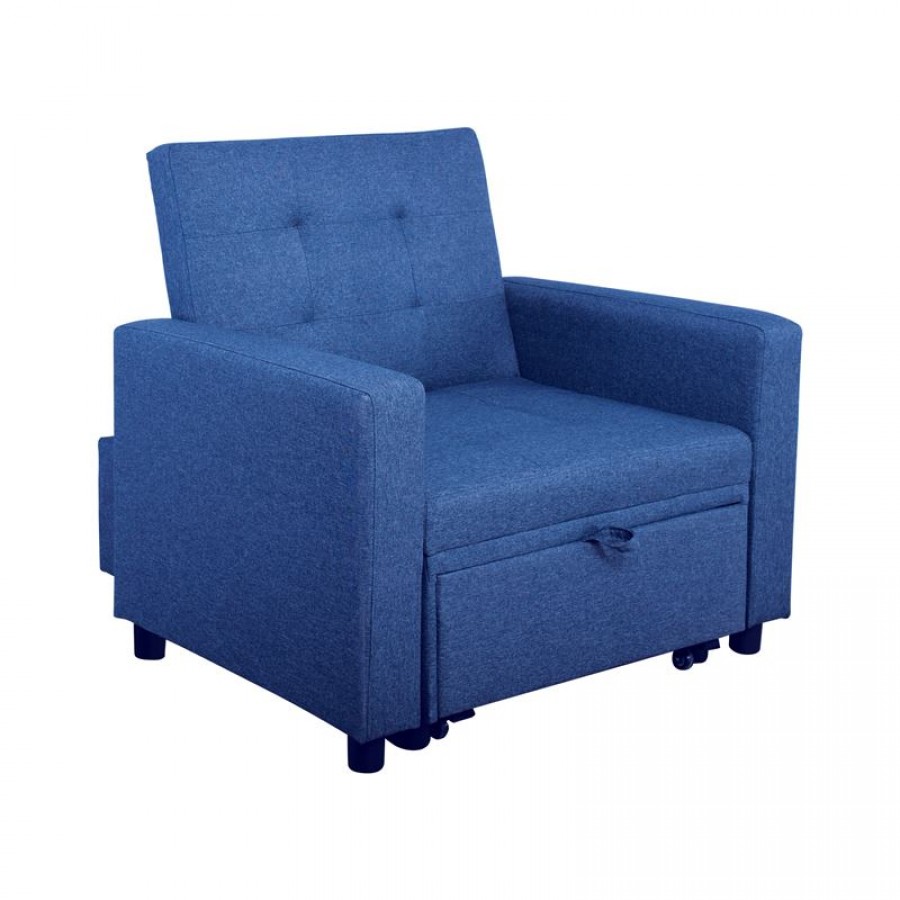IMOLA Πολυθρόνα - Κρεβάτι Σαλονιού - Καθιστικού, Ύφασμα Μπλε 100x102x92(Κρεβ.75x180x44)cm Woodwell Ε9921,14 Πολυθρόνες