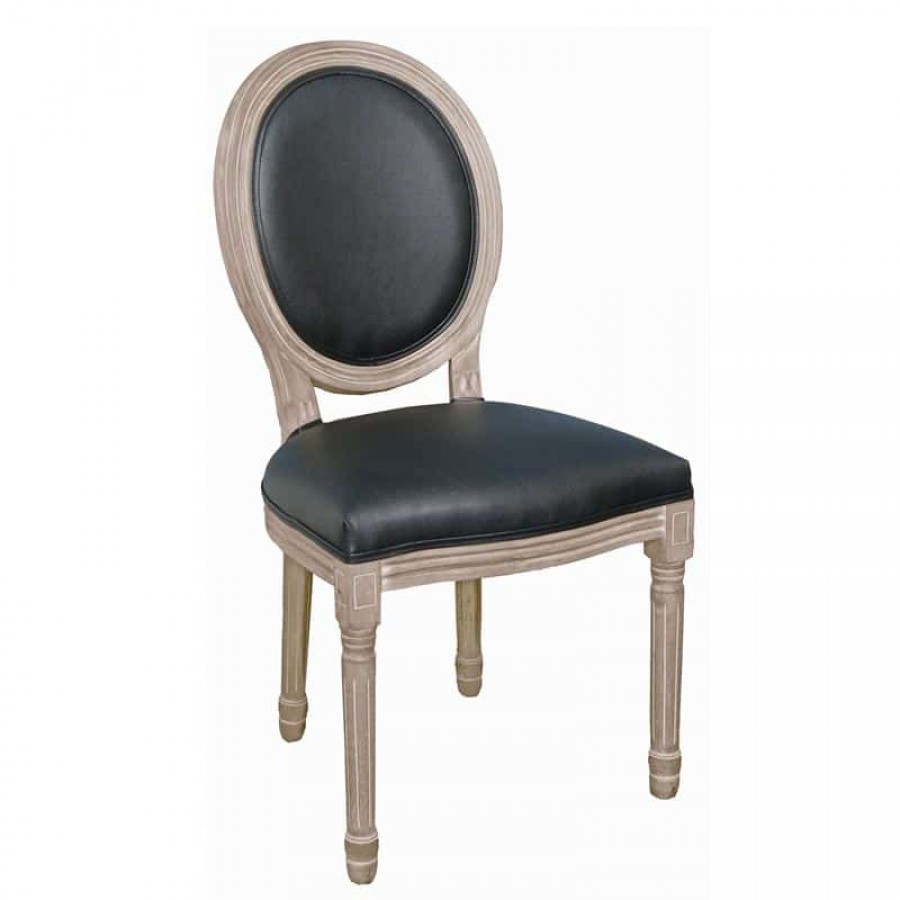 JAMESON Καρέκλα Τραπεζαρίας Σαλονιού, Decape, Pu Μαύρο 49x55x95cm Woodwell Ε752,3P Καρέκλες