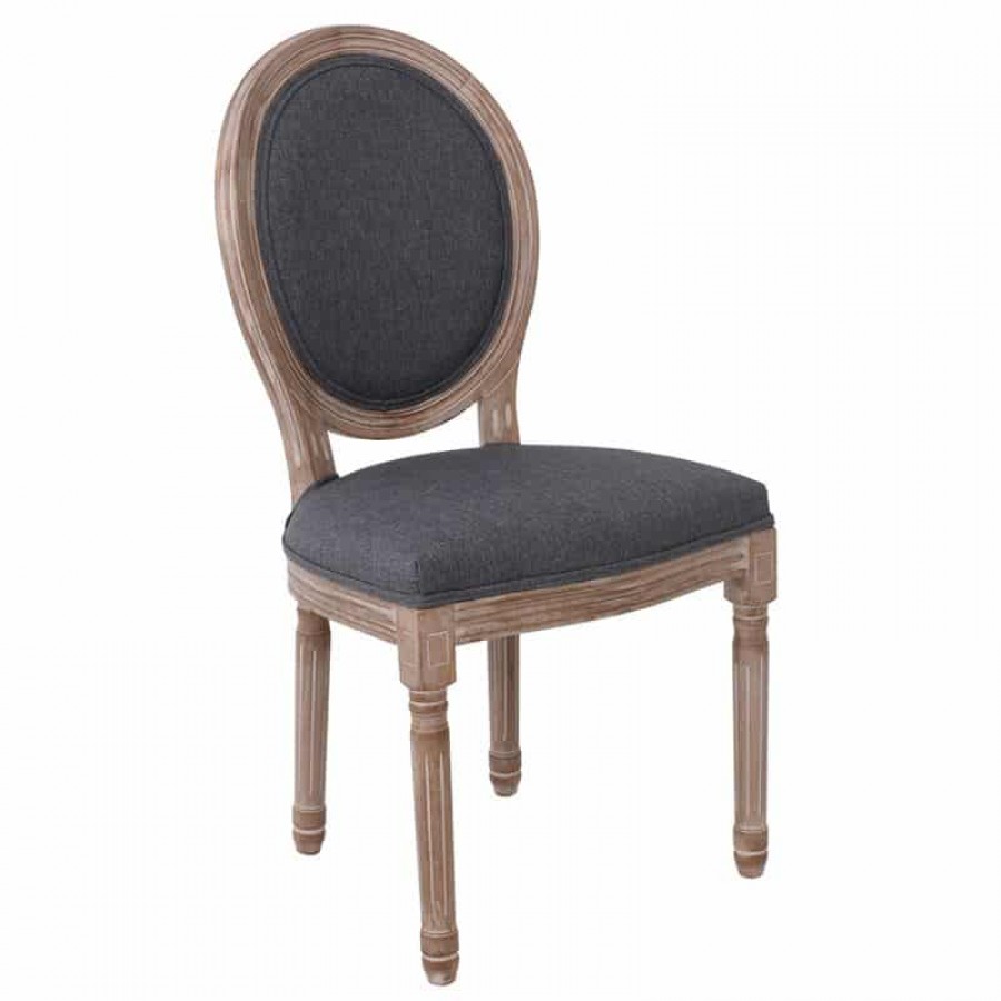 JAMESON Καρέκλα Tραπεζαρίας Σαλονιού, Decape, Ύφασμα Γκρι 49x55x95cm Woodwell Ε752,2 Καρέκλες