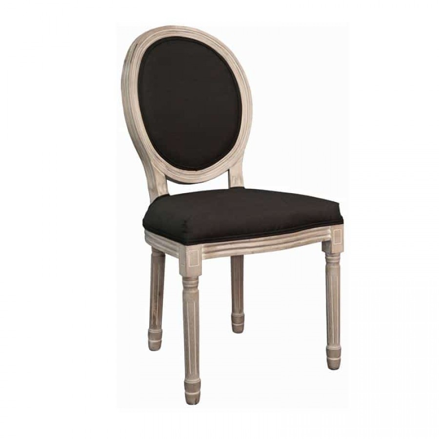 JAMESON Καρέκλα Τραπεζαρίας Σαλονιού, Decape, Ύφασμα Μαύρο 49x55x95cm Woodwell Ε752,3 Καρέκλες