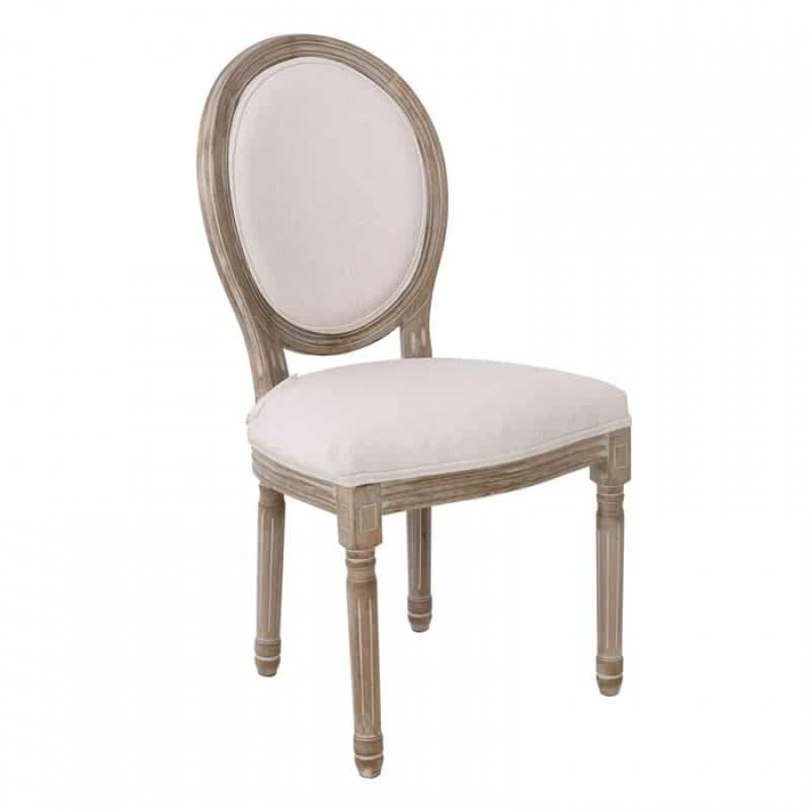 JAMESON Καρέκλα K/D Τραπεζαρίας Σαλονιού, Decape, Ύφασμα Εκρού 49x55x95cm Woodwell Ε752,1Κ Καρέκλες