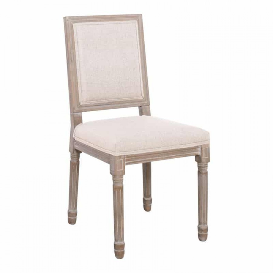 JAMESON Square Καρέκλα Τραπεζαρίας - Σαλονιού, Decape Ύφασμα Εκρού 45x53x95cm Woodwell Ε755,1 Καρέκλες