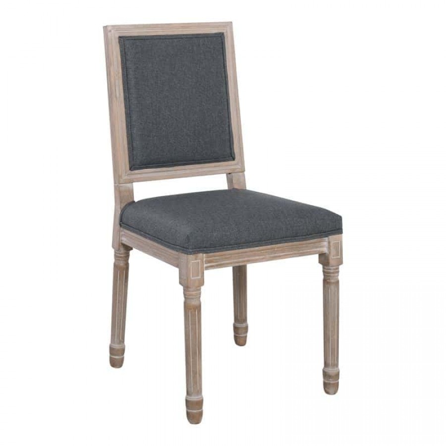 JAMESON Square Καρέκλα Τραπεζαρίας - Σαλονιού, Decape Ύφασμα Γκρι 45x53x95cm Woodwell Ε755,2 Καρέκλες