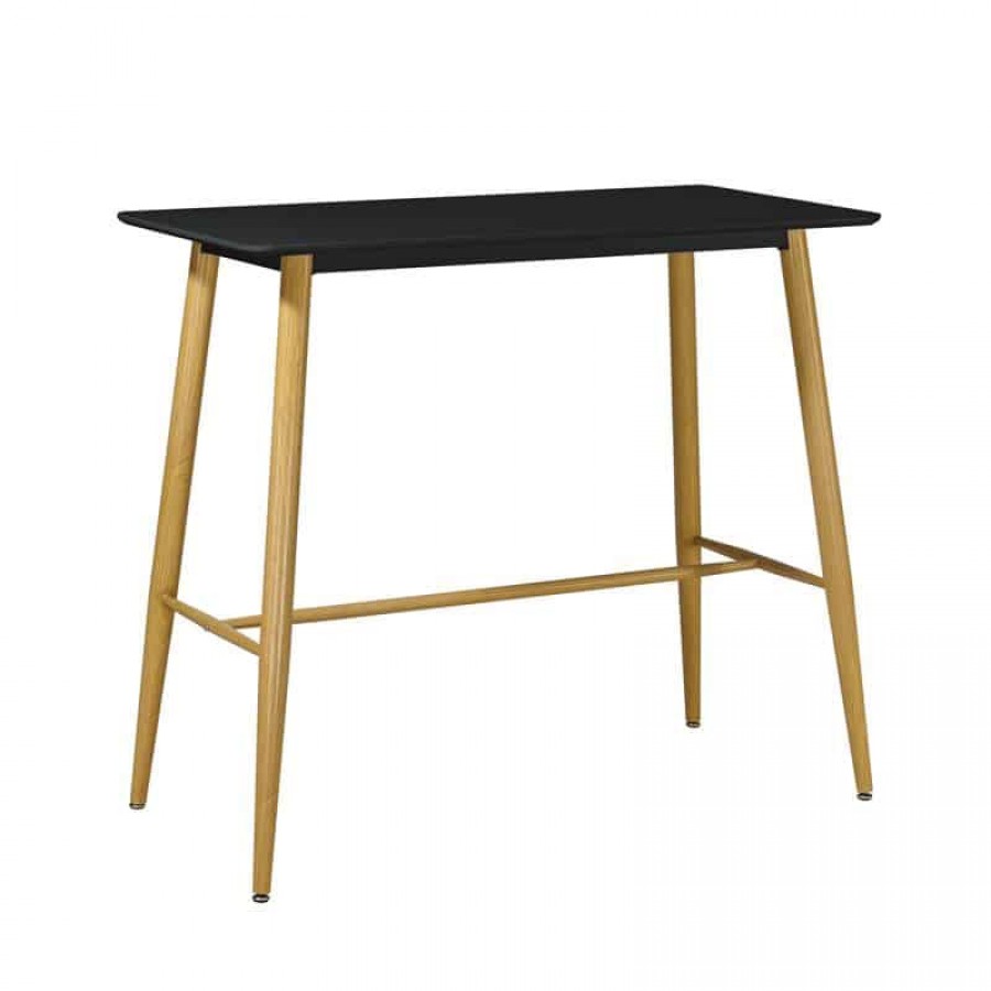 LAVIDA Τραπέζι BAR Μέταλλο Βαφή Φυσικό, Μαύρο MDF 120x60x106cm Woodwell ΕΜ154,2 BAR Τραπέζια & Σκαμπώ