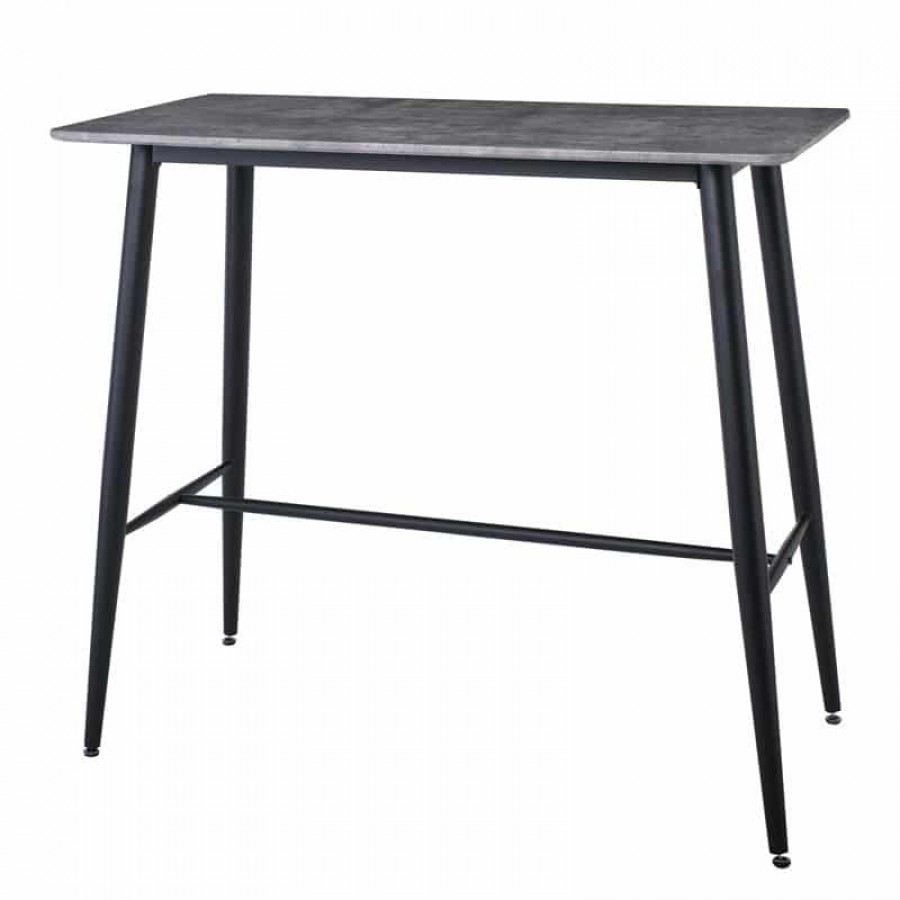 LAVIDA Τραπέζι BAR Μέταλλο Βαφή Μαύρο, Επιφάνεια Απόχρωση Cement 120x60x106cm Woodwell ΕΜ158,2 BAR Τραπέζια & Σκαμπώ