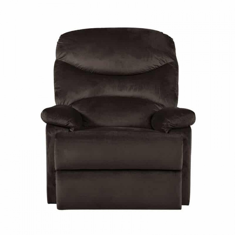 LUISA Πολυθρόνα Relax Σαλονιού - Καθιστικού Σκούρο Καφέ Velure 88x90x99cm Woodwell Ε9780,2 Πολυθρόνες Relax