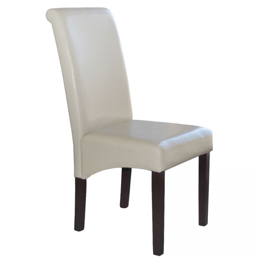 MALEVA-H Καρέκλα Ξύλο - PU Ivory 46x61x100cm Woodwell Ε7206,1 Καρέκλες