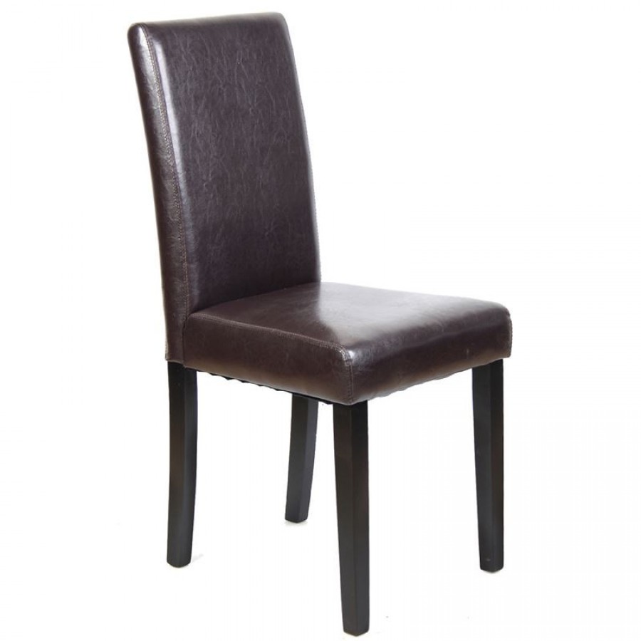 MALEVA-L Καρέκλα PU Καφέ - Wenge 42x56x93cm Woodwell Ε7207 Καρέκλες