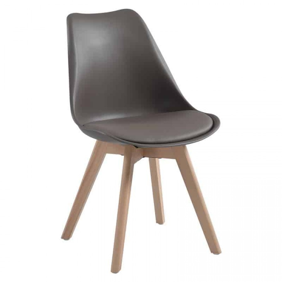MARTIN Καρέκλα Τραπεζαρίας Metal Cross Ξύλο, PP Sand Beige, Αμοντάριστη Ταπετσαρία 48x56x82cm Woodwell ΕΜ136,90W Καρέκλες