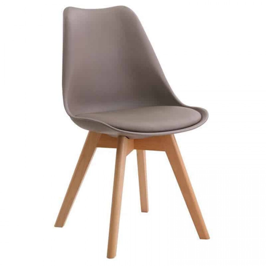 MARTIN Καρέκλα Ξύλο, PP Sand Beige Μονταρισμένη Ταπετσαρία 49x57x82cm Woodwell ΕΜ136,94 Καρέκλες