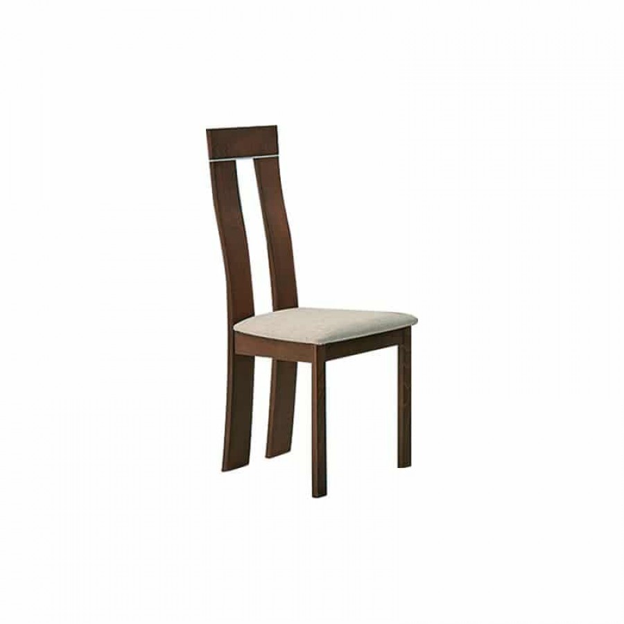 PELLA Καρέκλα Τραπεζαρίας Σαλονιού - Κουζίνας Οξυά Καρυδί Burn Beech, Ύφασμα Μπεζ 45x50x103cm Woodwell Ε789,1 Καρέκλες