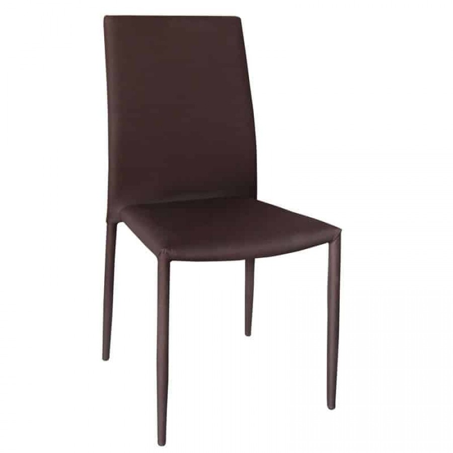 REGINA Καρέκλα Tραπεζαρίας Κουζίνας, Ύφασμα Αδιάβροχο Καφέ 41x51x91cm Woodwell ΕΜ976,22 Καρέκλες