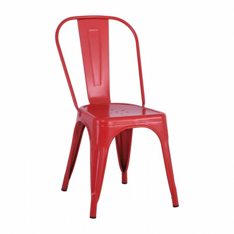 RELIX Καρέκλα, Μέταλλο Βαφή Κόκκινο Matte 44x49x84cm Woodwell Ε5191,2MW Καρεκλες- Πολυθρόνες Κήπου