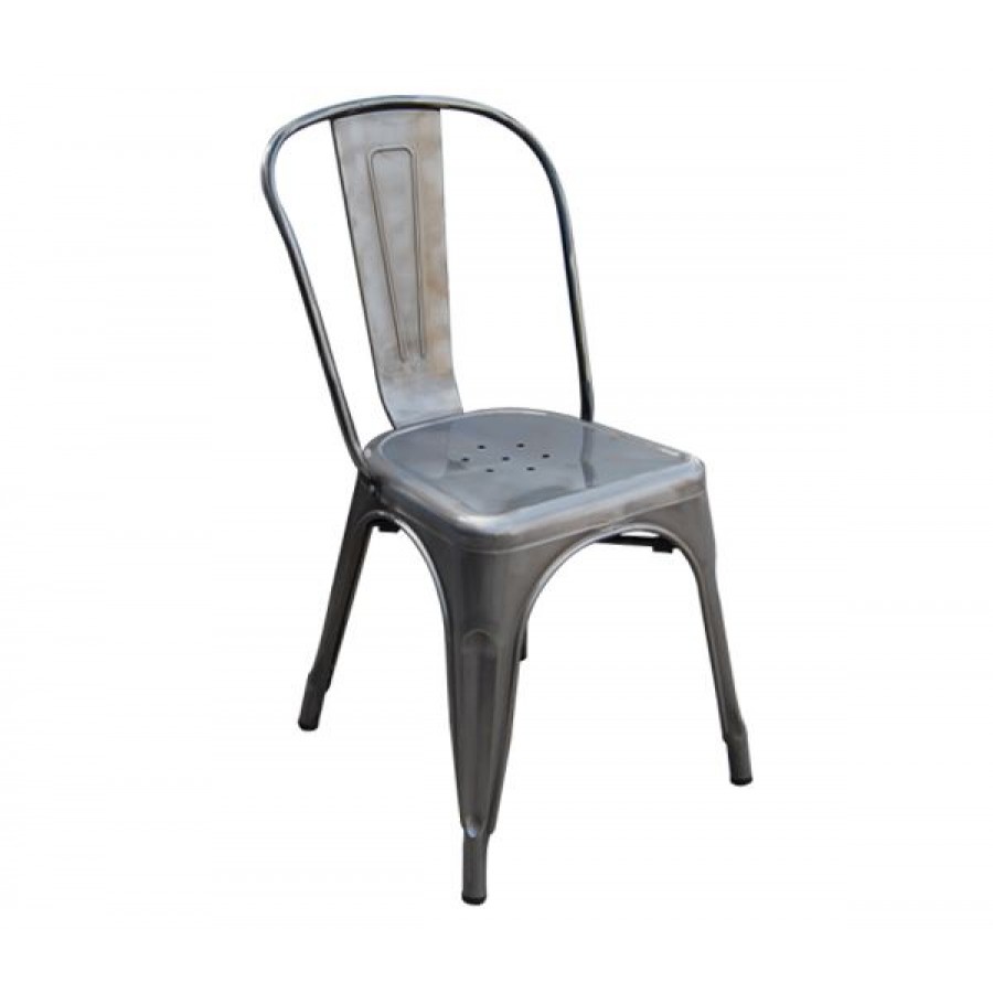RELIX Καρέκλα, Μέταλλο Βαφή σε Απόχρωση Metal 45x51x85cm Woodwell Ε5191,6 Καρεκλες- Πολυθρόνες Κήπου
