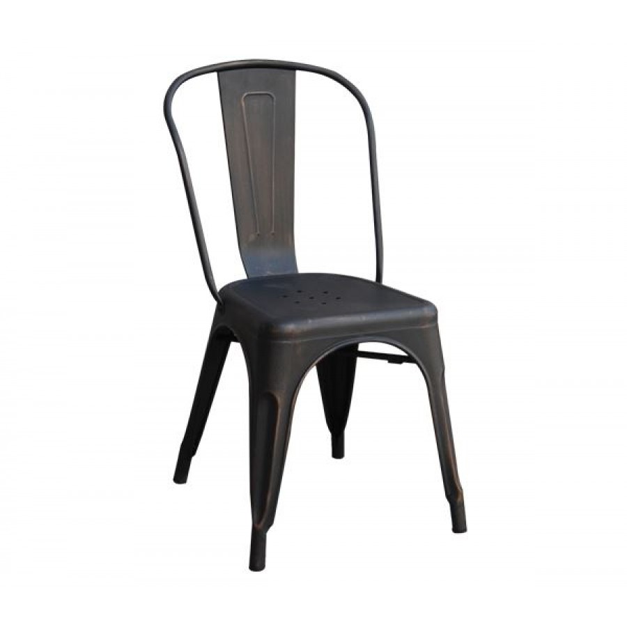 RELIX Καρέκλα, Μέταλλο Βαφή Antique Black Στοιβαζόμενη 45x51x85cm Woodwell Ε5191,10 Καρεκλες- Πολυθρόνες Κήπου