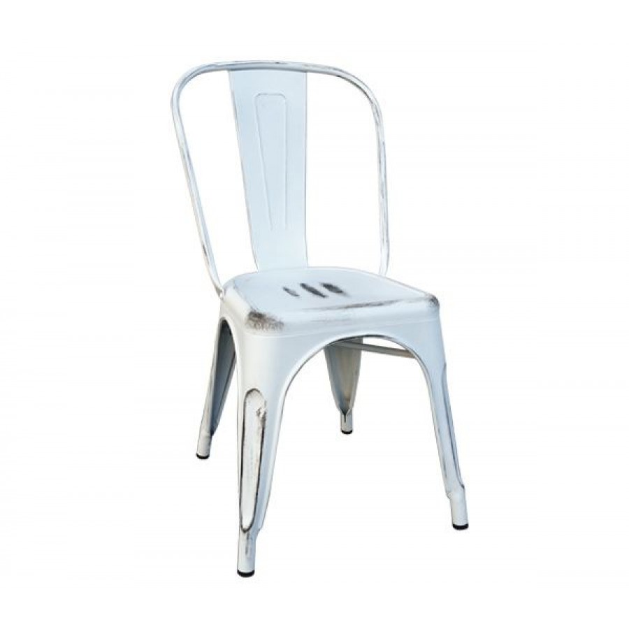 RELIX Καρέκλα, Μέταλλο Βαφή Antique White Στοιβαζόμενη 45x51x85cm Woodwell Ε5191,12 Καρεκλες- Πολυθρόνες Κήπου