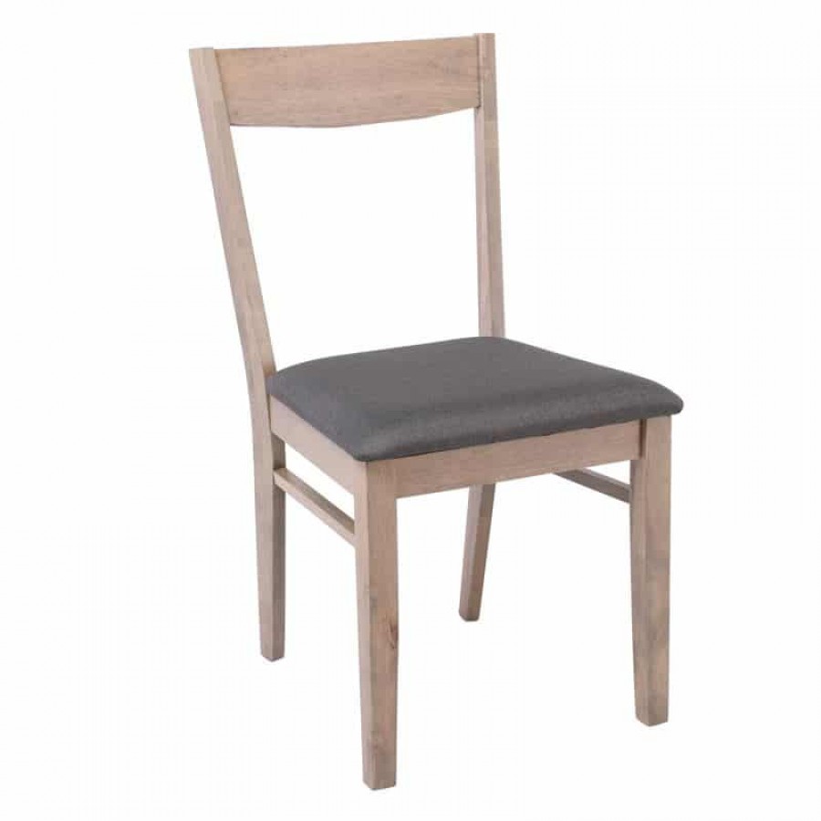 RINGO Καρέκλα Τραπεζαρίας Κουζίνας Smoke Beech, Ύφασμα Γκρι 46x54x87cm Woodwell Ε806,1 Καρέκλες