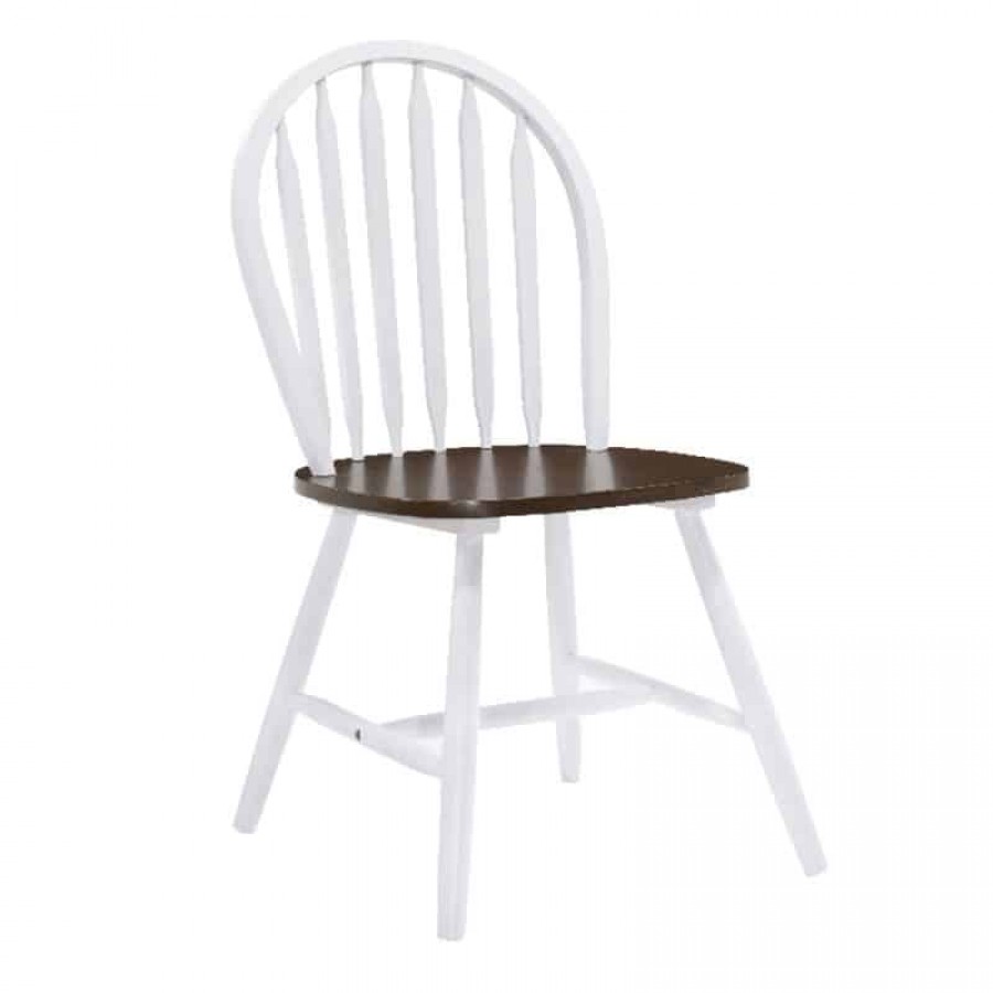 SALLY Καρέκλα Άσπρο - Καρυδί 44x51x93cm Woodwell Ε7080,5 Καρέκλες