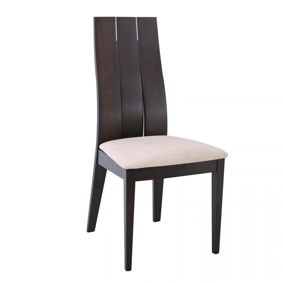 SAMBER Καρέκλα, Οξυά Καρυδί Burn Beech, Ύφασμα Μπεζ 50x57x101cm Woodwell Ε7867,1 Καρέκλες