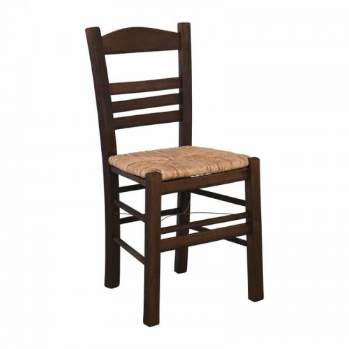 ΣΙΦΝΟΣ Καρέκλα Οξιά Βαφή Εμποτισμού Καρυδί, Κάθισμα Ψάθα 41x45x88cm Woodwell Ρ969,Ε2
