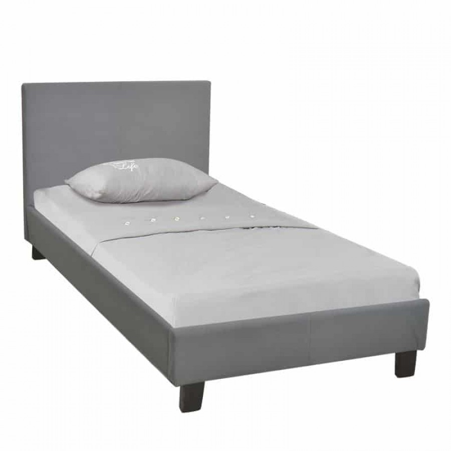 WILTON Κρεβάτι Μονό, για Στρώμα 90x190cm, Ύφασμα Γκρι 97x203x89cm Woodwell Ε8060,F2 Κρεβάτια