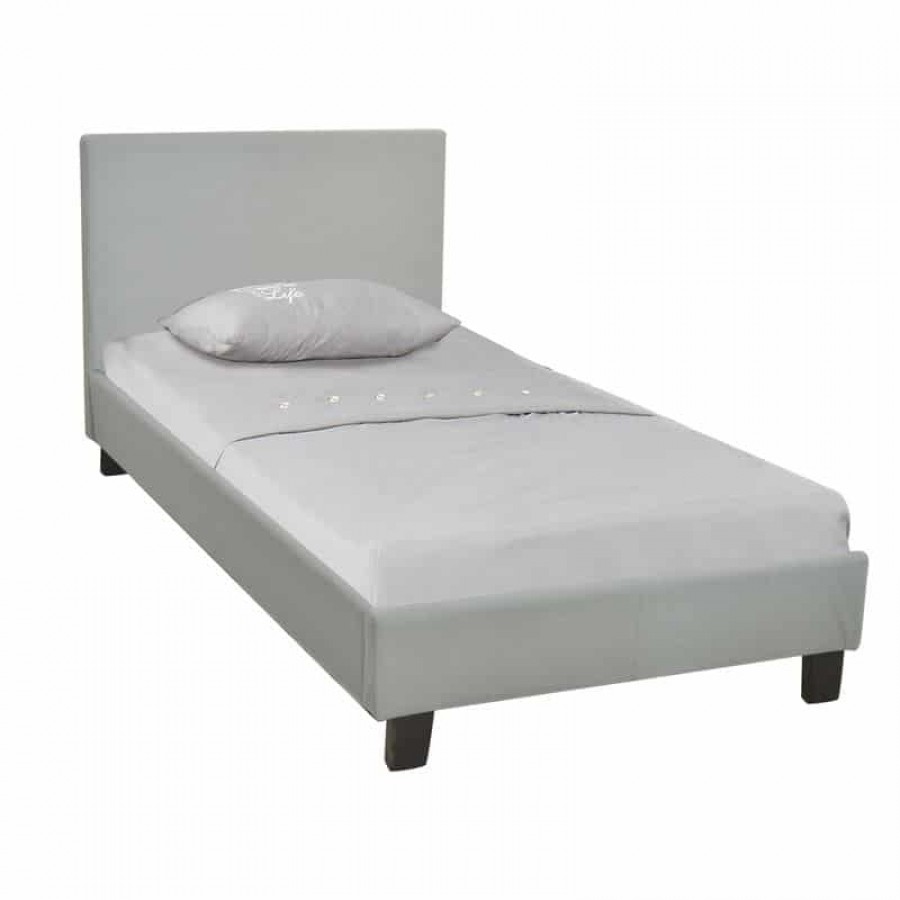 WILTON Κρεβάτι Μονό, για Στρώμα 90x190cm, Ύφασμα Απόχρωση Grey Stone 97x203x89cm Woodwell Ε8060,F1 Κρεβάτια